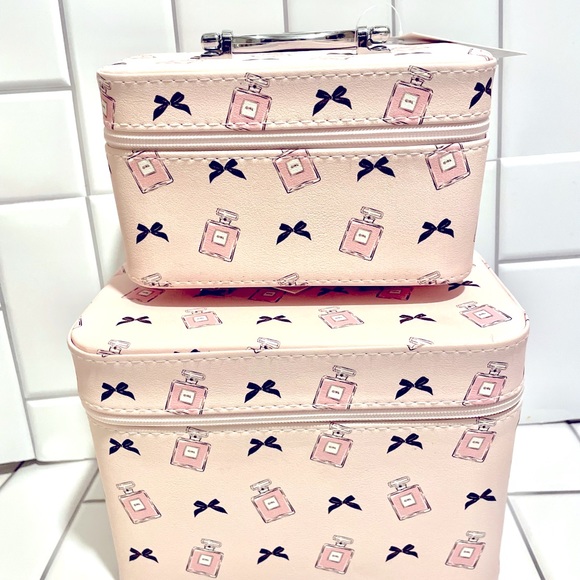 Imoshion Pretty in Pink 2 piece Train Case Make up Organizer Set - Picture 12 of 12